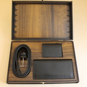 ست مردانه چرم طبیعی (جعبه تخته نرد)